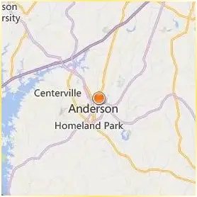 Anderson University Location Map Anderson University Location Map
