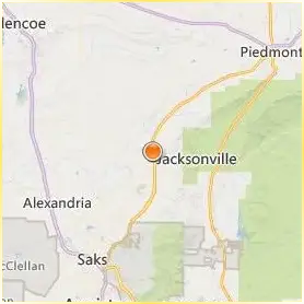 Jacksonville State University Location Map