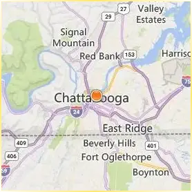 The University of Tennessee Chattanooga Location Map The University of Tennessee Chattanooga Location Map